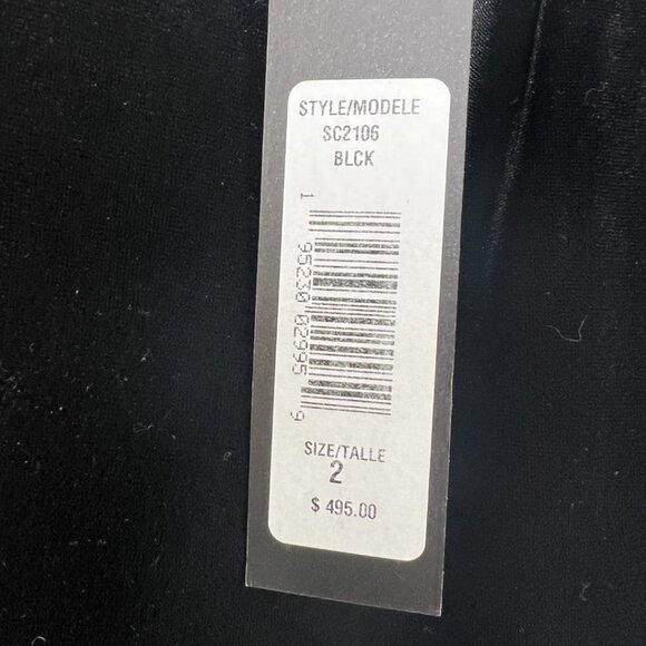 NWT Badgley Mischka Black Velvet and Lace Cocktail Dress $495 - Picture 10 of 15